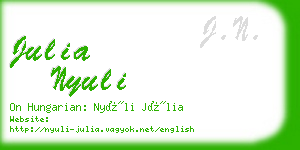 julia nyuli business card